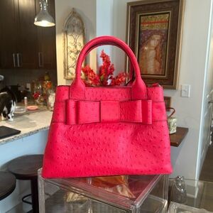 Kate Spade Story Book Ostrich Embossed Desert Rose Crossbody 12”x 8.25”x 3.5”NWT